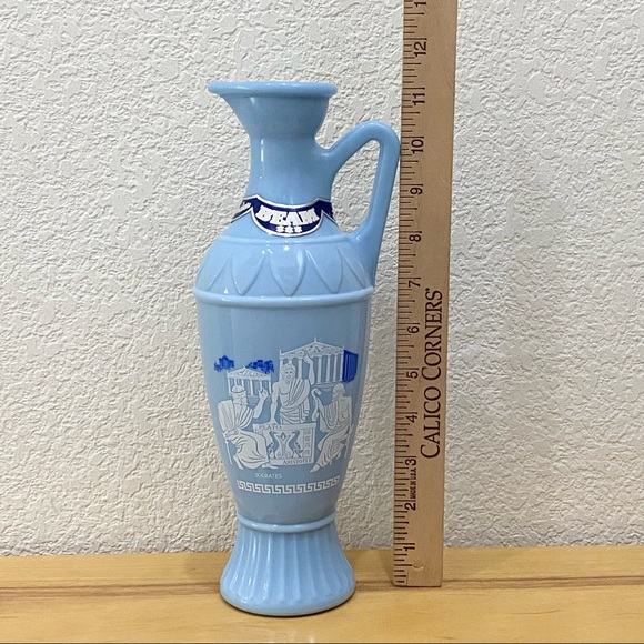 Vintage Jim Beam Grecian Philosophers Socrates Plato Aristotle Blue Decanter - Picture 6 of 13